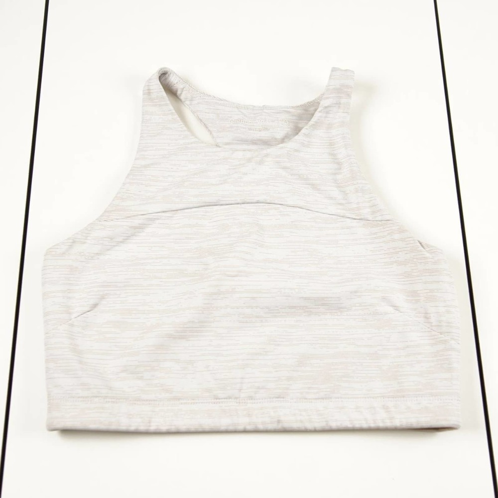 Outdoor Voices White Sand Beige Sports Bra Womens Sz M